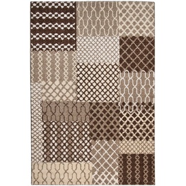TOM TAILOR Teppich »PATTERN PATCH«, rechteckig, 12 mm Höhe, Wohnzimmer, beige
