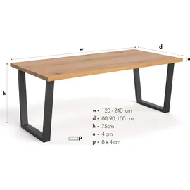danzz Erant 80 x 80 x 80 cm braun