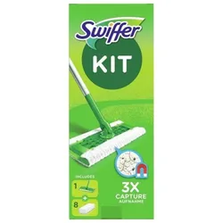 Swiffer Bodenwischer Starterset 1 Bodenwischer + 8 Trockene Bodentücher, 43011004