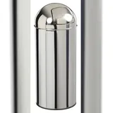 Rossignol Push-Mülleimer 45 l Silber