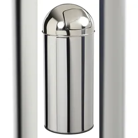 Rossignol Push-Mülleimer 45 l Silber