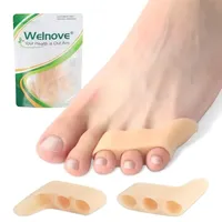 Welnove Gel Pinky Toe Separators - 8 Pack Pinky Toe Spacers, Bunion Cushions Pads for Women&Men, Silicone Little Toe Protectors for Preventing Rubbing & Relieve Pressure(Beige)