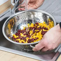 Hi Haushalt International Edelstahl Salatseiher, Küchensieb, Sieb 28 cm