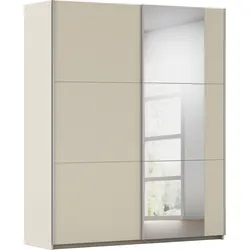 Schwebetürenschrank RAUCH "Kleiderschrank Garderobe TOPSELLER AURELIO mit 3 Ausstattungsvarianten", beige (champagner), B:175cm H:210cm T:59cm, Holzwerkstoff, Schränke, 3 verschiedene Ausstattungsvarianten Griffe aus Metall MADE IN GERMANY