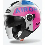 Airoh Helios Up, Jethelm - Pink/Weiß/Blau - XS