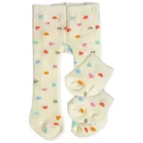 Heless Puppen-Strumpfhose Herz-Konfetti Beige (5771)