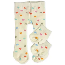 Heless Puppen-Strumpfhose Herz-Konfetti Beige (5771)