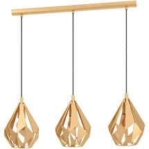EGLO Carlton 3-flg. 60 W 30 cm rund gold