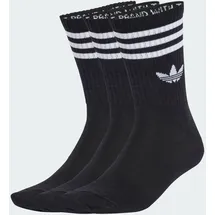 adidas 3-Streifen Crew Socken 3er Pack Black 43-45