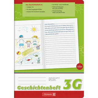 Brunnen Geschichtenheft A4 Lineatur 3G