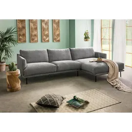 MASSIVMOEBEL24.DE Ecksofa 285x161x81 Silikon-Feder Mix grau TRIENT