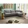 MASSIVMOEBEL24.DE Ecksofa 285x161x81 Silikon-Feder Mix grau TRIENT