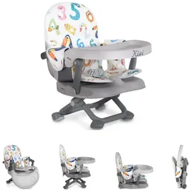 Moni Kinderstuhl Kiwi, Kinder Stuhl-, Sitzerhöhung, Boostersitz, Tisch, klappbar grau weiss