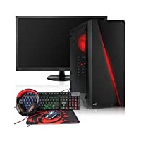 Memory PC Gaming PC Komplett Set, AMD Ryzen 7 5700X 8X 3.40 GHz, NVIDIA GeForce RTX 3060 12GB, 32 GB DDR4, 500 GB SSD M.2 + 2000 GB Windows 10 Pro 64bit + 24 Zoll MSI TFT, Gaming Kit 4in1 Set