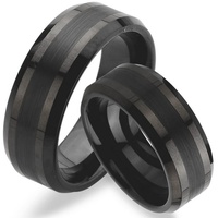 Trauringe123 Trauring WOLFRAM TUNGSTEN RINGE, Hochzeitsringe Verlobungsringe Trauringe Eheringe Partnerringe TRAURINGE BLACK ; JW13 70