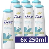 Dove 2in1 Shampoo & Spülung tägliche Feuchtigkeitspflege intensive Pflege für geschmeidiges Haar 250 ml 6 Stück