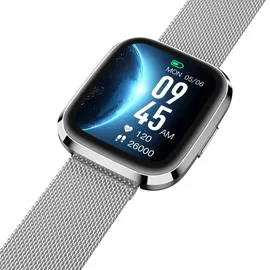Garett Smartwatch GRC Style Stahl Touch Display Anruf & SMS IP68 Wasserdicht Silber