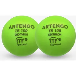 Tennisball TB100 Schaumstoff ×2 9 cm grün fluoreszierendes Grün No Size