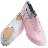 Anniel 2038 - Turnschläppchen Mädchen, Jungen und Erwachsen, Gymnastikschuhe Unisex aus Leder 100% Made in Italy, Ballettschuhe Kinder Mädchen, Schläppchen, Ballettkleidung - 27 EU