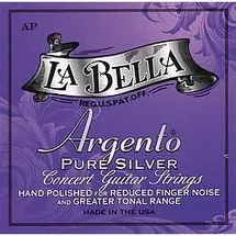 LA BELLA Argento Pure Silver Hand Polished, Edle Saiten für klassische Gitarre