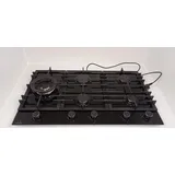 GASLINE Gaskochfeld 90cm Schwarz Glaskeramik mit 5 Brennern WOK Brenner 4,2 kW