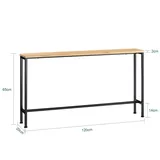 SoBuy FSB19 Konsolentisch 120x65x20 Natur/Schwarz