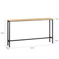 SoBuy FSB19 Konsolentisch 120x65x20 Natur/Schwarz