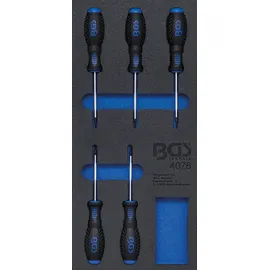 BGS Werkstattwageneinlage 1/3: Schraubendreher T-Profil (für Torx) 5-tlg.