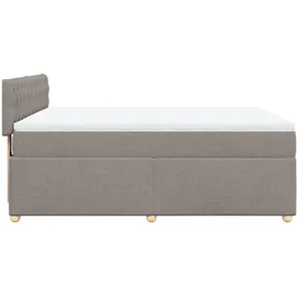 vidaXL Boxspringbett 140 x 200 cm Taupe