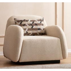 Casa Padrino Luxus Sessel Creme / Schwarz 82 x 60 x H. 77 cm - Wohnzimmer Sessel - Hotel Sessel - Wohnzimmer Möbel - Luxus Möbel - Wohnzimmer Einrichtung - Luxus Einrichtung