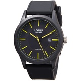 Lorus Herren Analog Quarz Uhr mit Silikon Armband RX301AX9, Schwarz