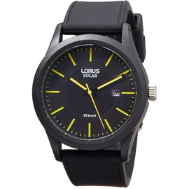 Lorus Herren Analog Quarz Uhr mit Silikon Armband RX301AX9, Schwarz