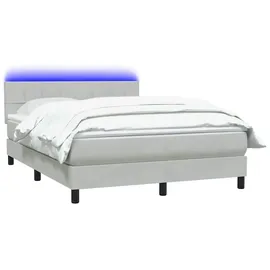 vidaXL Boxspringbett 160 x 220 cm Hellgrau