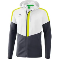 Erima Squad Trainings Jacke, weiß/Slate Grey/Bio Lime, M