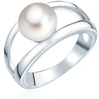 VALERO PEARLS Ring aus Sterling Silber mit Süßwasser-Zuchtperle in silber | Gr.: 50