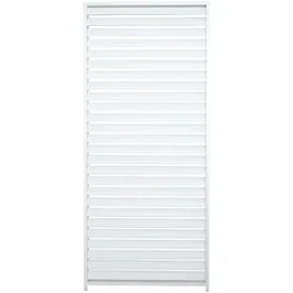 Mendler Aluminium Lamellenwand für Pergola HWC-N94 3x3m 2,13 x 0,94 m Weiß
