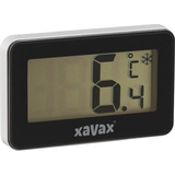Xavax Digitales Thermometer für Kühlschrank, Gefrierschrank u. Kühltruhe, Schwarz