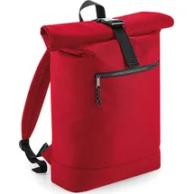 BagBase BG286 | Recycled Roll-Top Backpack, 32 x 44 x 13 cm - Farbe: Classic Red - Größe: 32 x 44 x 13 cm - Rot