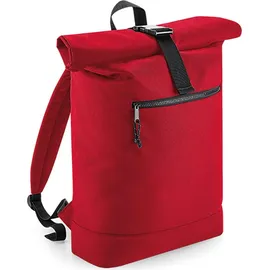 BagBase BG286 | Recycled Roll-Top Backpack, 32 x 44 x 13 cm - Farbe: Classic Red - Größe: 32 x 44 x 13 cm - Rot