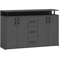 Die Möbelfundgrube Highboard 139 x 90 x 34 cm Anthrazit