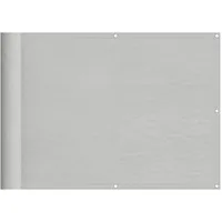 vidaXL Balkonverkleidung 75 x 400 cm Hellgrau Polyester