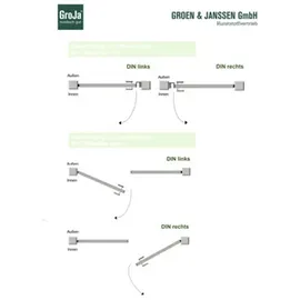 GROJA GroJaSolid Grande Tor Steingrau co-extrudiert 100x180 cm Rahmen EV1