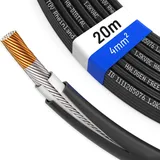 hb-digital Solarkabel 4 mm2 H1Z2Z2-K TÜV zertifiziertes PV Kabel für Solar Anlagen 20m schwarz