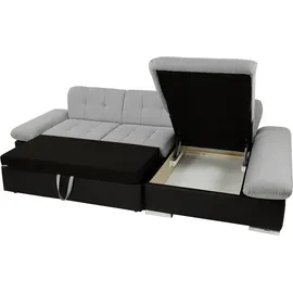 Mirjan24 Ecksofa Malwi mit Bettkasten L-Form Sofa vom Hersteller (Lux 06 + Lux 06 + Lux 05,... - Dunkelgrau