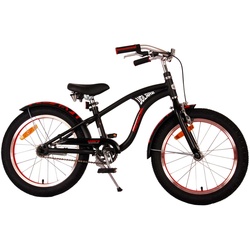 TPFSports Miracle Cruiser Kinderfahrrad - Jungen - 18 Zoll - Rücktritt + Handbremse - Mattschwarz