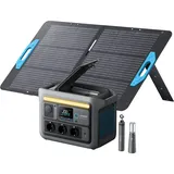 Anker SOLIX C800 Plus Tragbare Powerstation mit 100W Solarpanel, 1200W (1600W Spitzenleistung) Solargenerator für Campingbeleuchtung, 768Wh LiFePO4 Akkus für Camping, Wohmobil, Reisen, Stromausfall