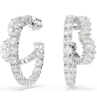 Swarovski Creolen Matrix Weiß 5705748 rhodiniert