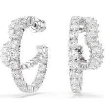 Swarovski Creolen Matrix Weiß 5705748 rhodiniert