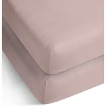 ASPERO Spannbettlaken Bambus 90-100 x 200 cm Altrosa 2 St.