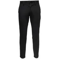 Only & Sons ONSMARK Slim Fit Chinohose Schwarz 36 32